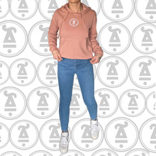 Load image into Gallery viewer, Ladies dusty pink cropped hoodie
