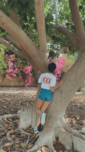 Triple logo Tee in Red