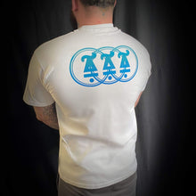 Load image into Gallery viewer, Triple logo Tee in Blue
